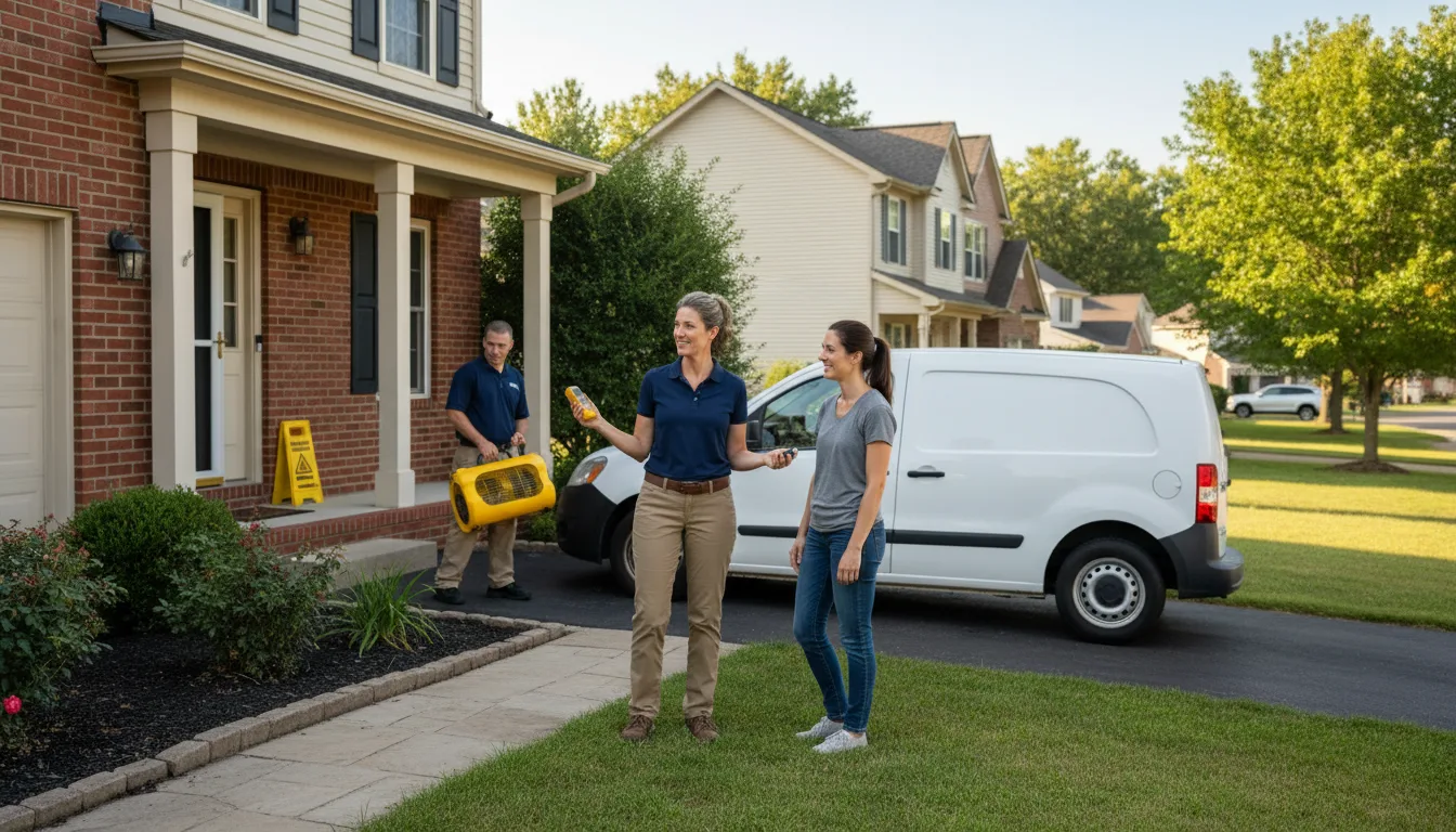 Residential water damage restoration in Dysart, PA